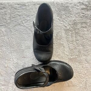 Ariat Black Leather Mary Jane Comfort Work Shoes Clogs Size Unknown